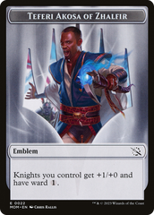 Treasure (21) // Teferi Akosa of Zhalfir Emblem Double-Sided Token [March of the Machine Tokens] | The Gaming-Verse