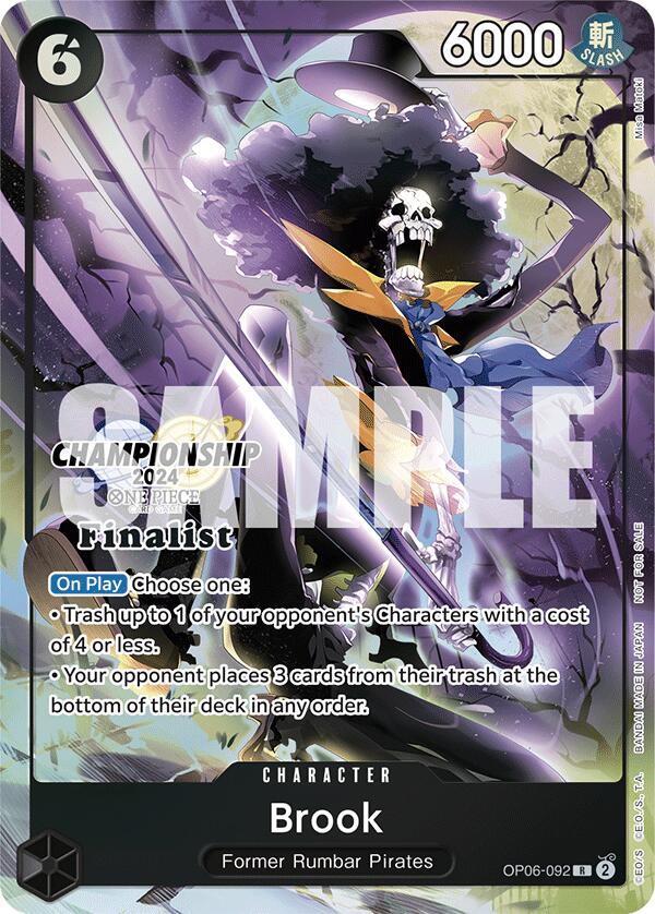 Brook (Championship 2024 Finalist Card Set) [One Piece Promotion Cards] | The Gaming-Verse