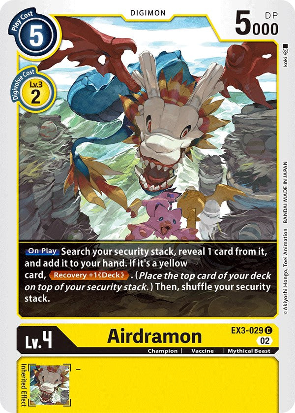 Airdramon [EX3-029] [Draconic Roar] | The Gaming-Verse