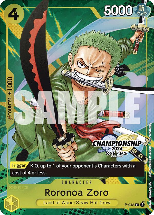 Roronoa Zoro (CS 2024 Event Pack Finalist) [One Piece Promotion Cards] | The Gaming-Verse