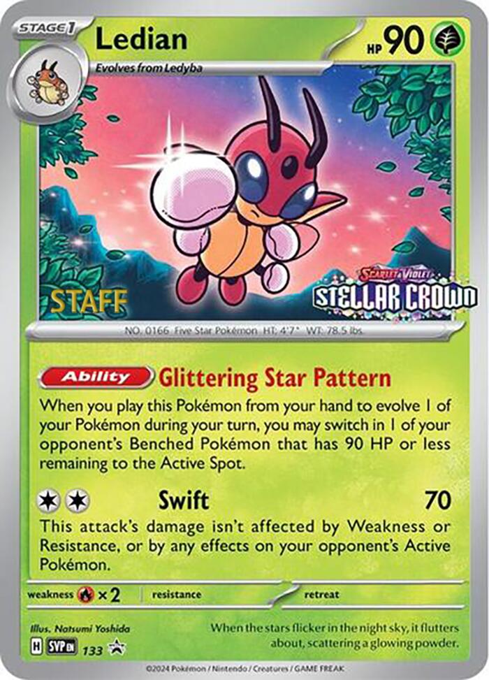 Ledian (133) (Staff Promo) [Scarlet & Violet: Black Star Promos] | The Gaming-Verse