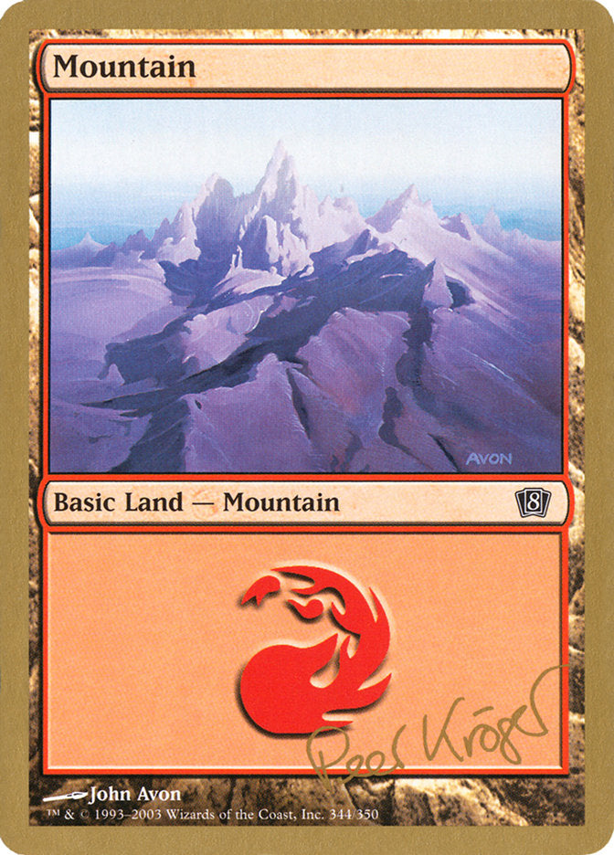 Mountain (344) (Peer Kroger) [World Championship Decks 2003] | The Gaming-Verse