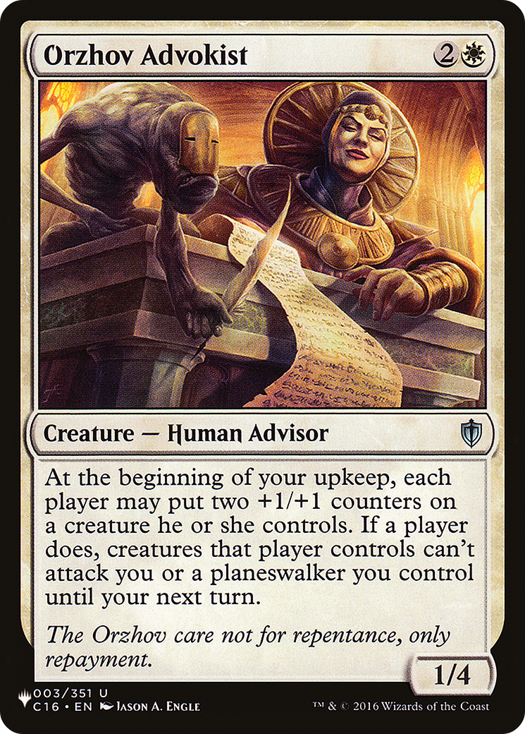 Orzhov Advokist [The List Reprints] | The Gaming-Verse