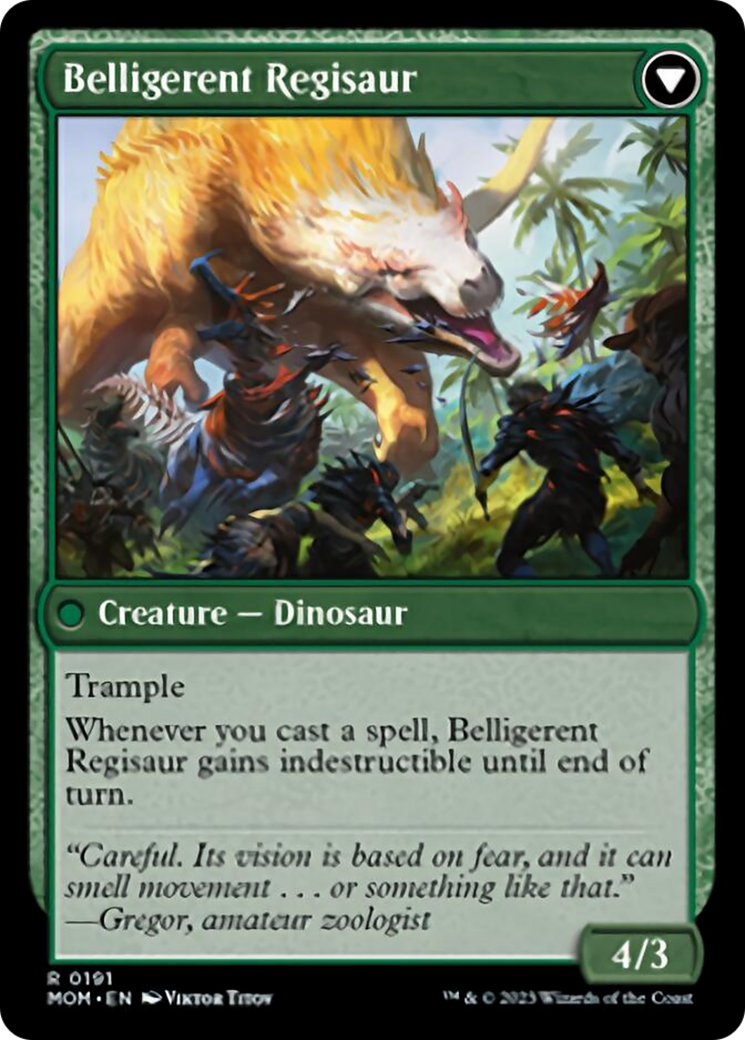 Invasion of Ixalan // Belligerent Regisaur [March of the Machine] | The Gaming-Verse