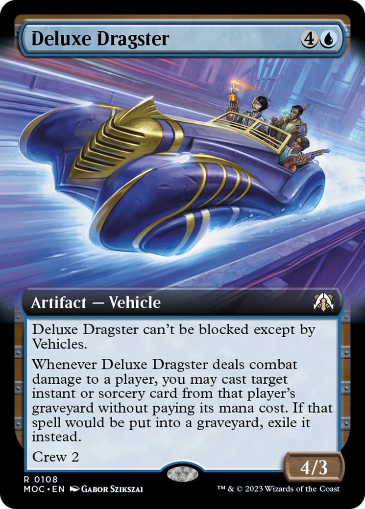 Deluxe Dragster (Extended Art) [March of the Machine Commander] | The Gaming-Verse