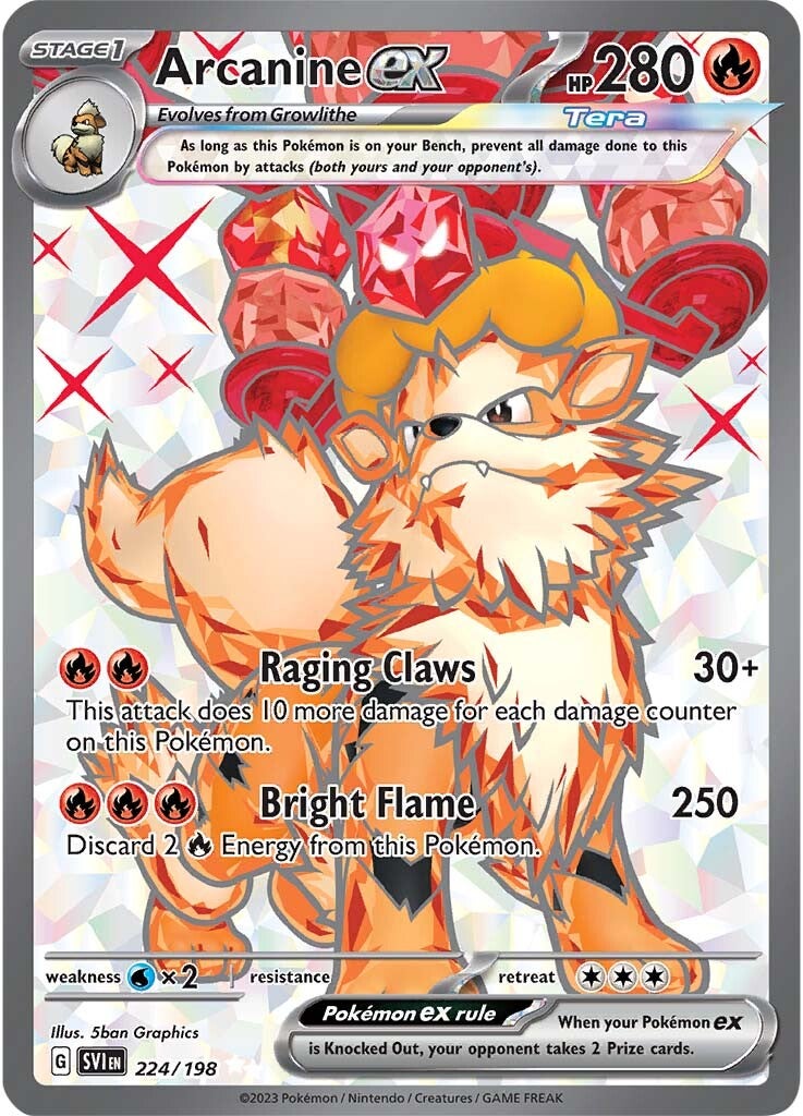 Arcanine ex (224/198) [Scarlet & Violet: Base Set] | The Gaming-Verse