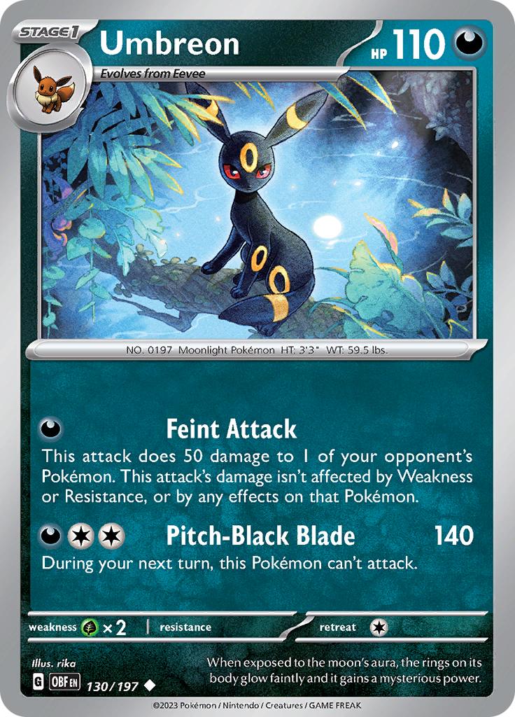 Umbreon (130/197) [Scarlet & Violet: Obsidian Flames] | The Gaming-Verse