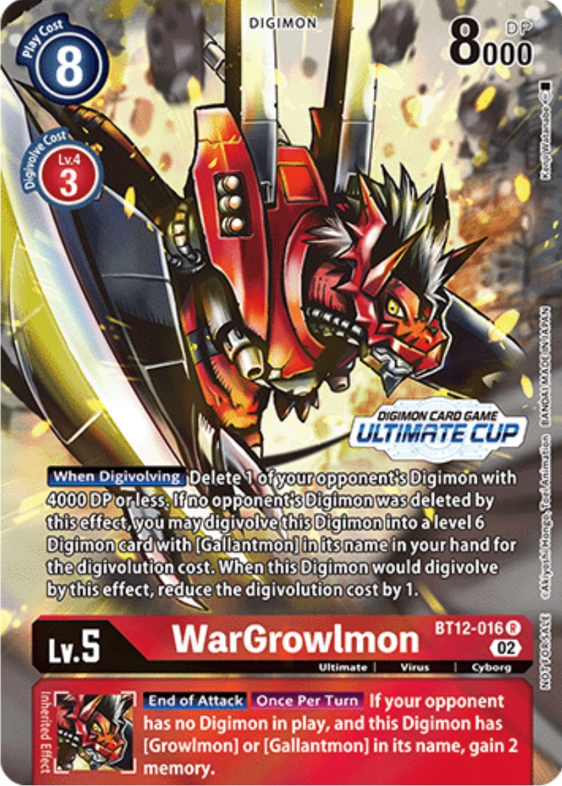 WarGrowlmon [BT12-016] (Ultimate Cup) [Across Time Promos] | The Gaming-Verse