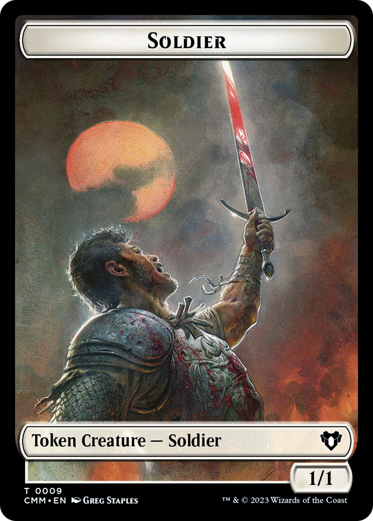 Soldier (0009) // Daretti, Scrap Savant Emblem Double-Sided Token [Commander Masters Tokens] | The Gaming-Verse