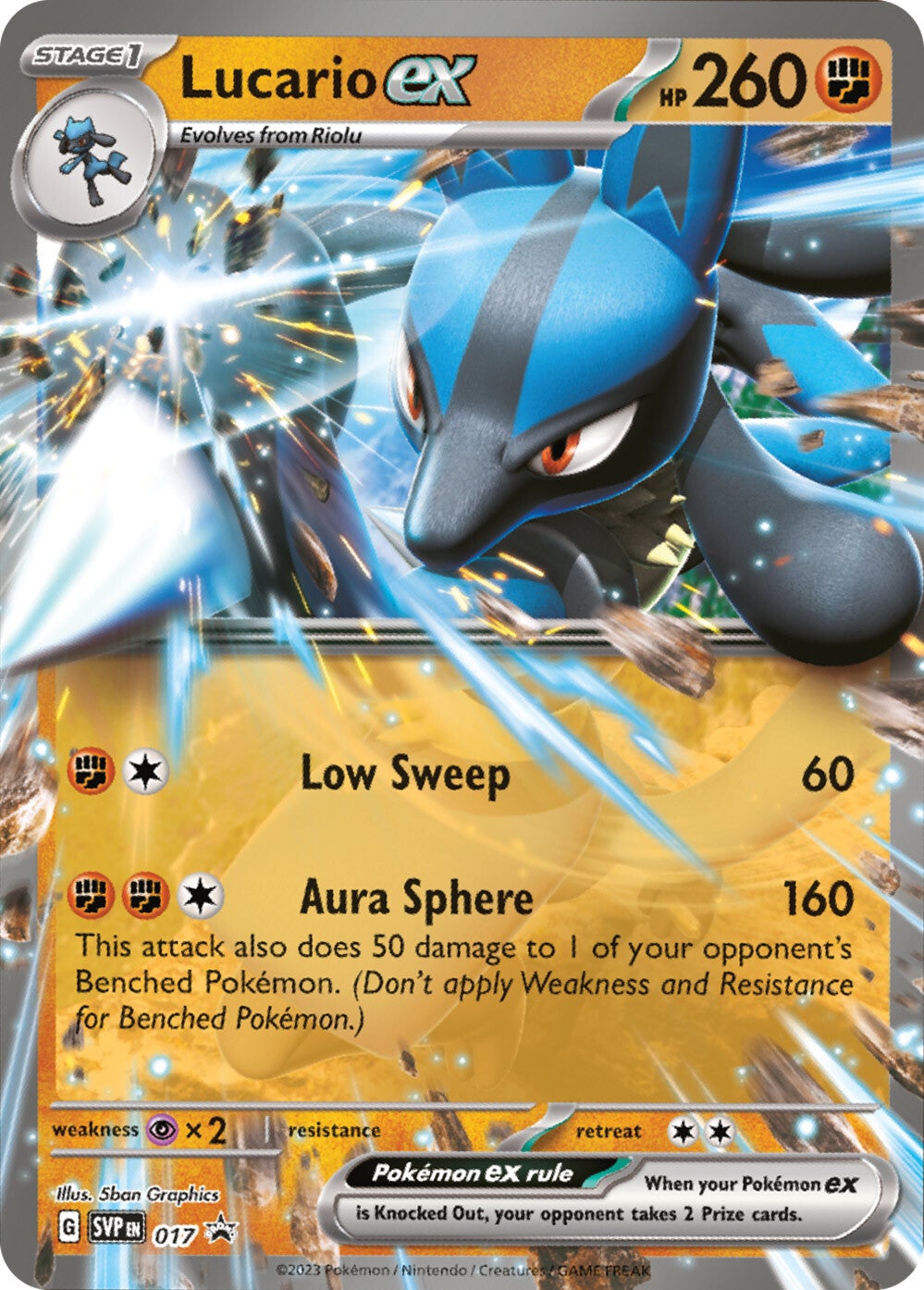 Lucario ex (017) [Scarlet & Violet: Black Star Promos] | The Gaming-Verse