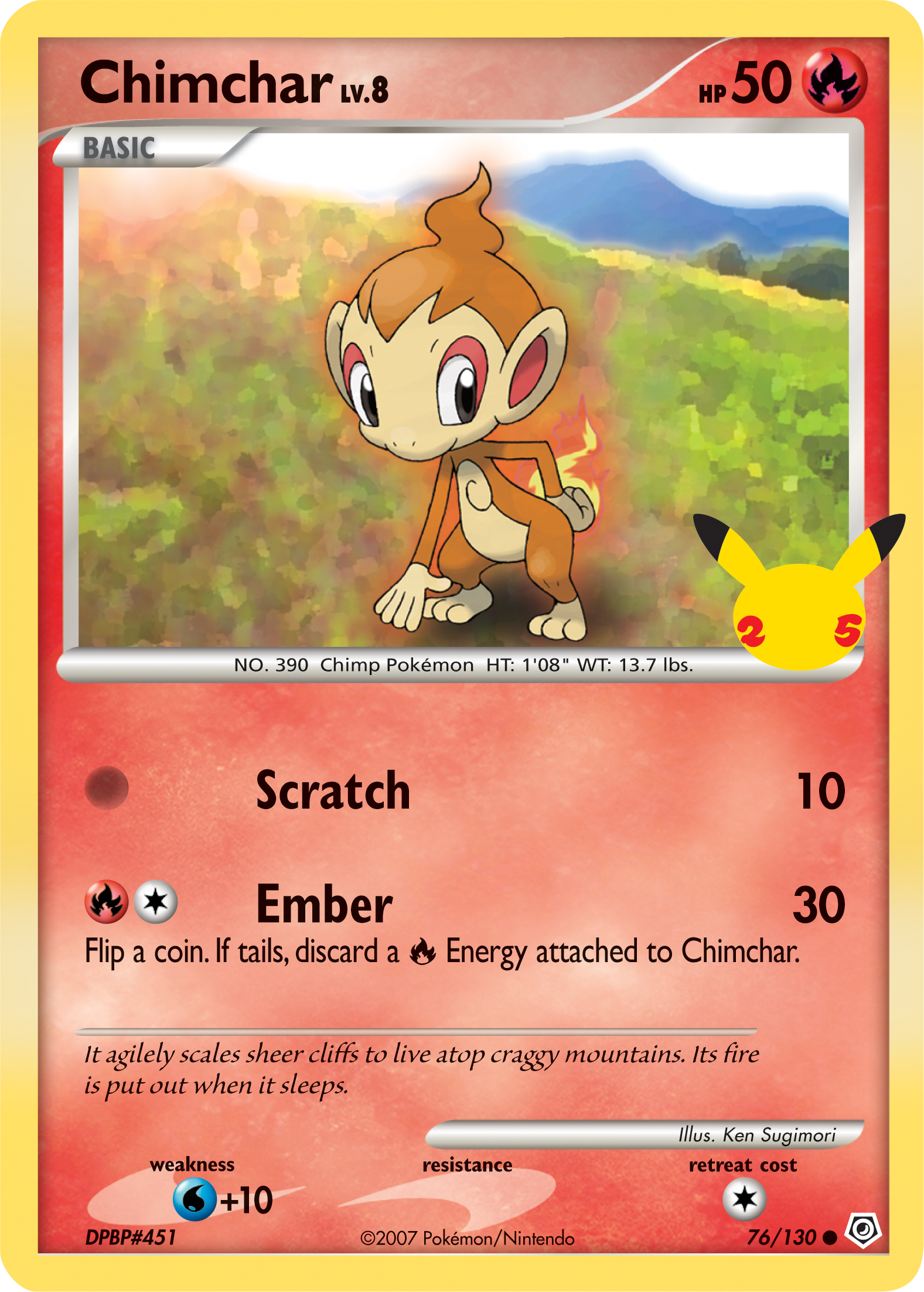 Chimchar (76/130) (Jumbo Card) [First Partner Pack] | The Gaming-Verse