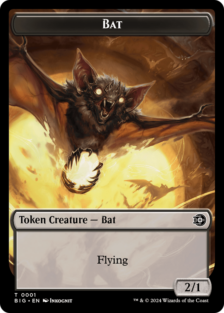 Bat Token [Outlaws of Thunder Junction: The Big Score Tokens] | The Gaming-Verse