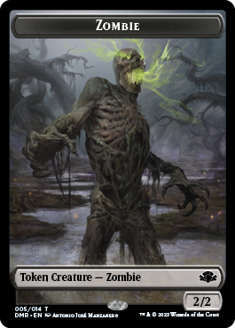 Zombie // Marit Lage Double-Sided Token [Dominaria Remastered Tokens] | The Gaming-Verse