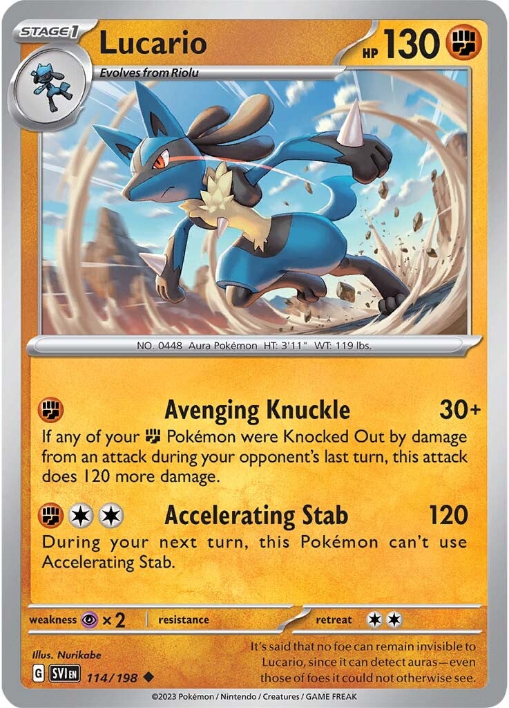 Lucario (114/198) [Scarlet & Violet: Base Set] | The Gaming-Verse