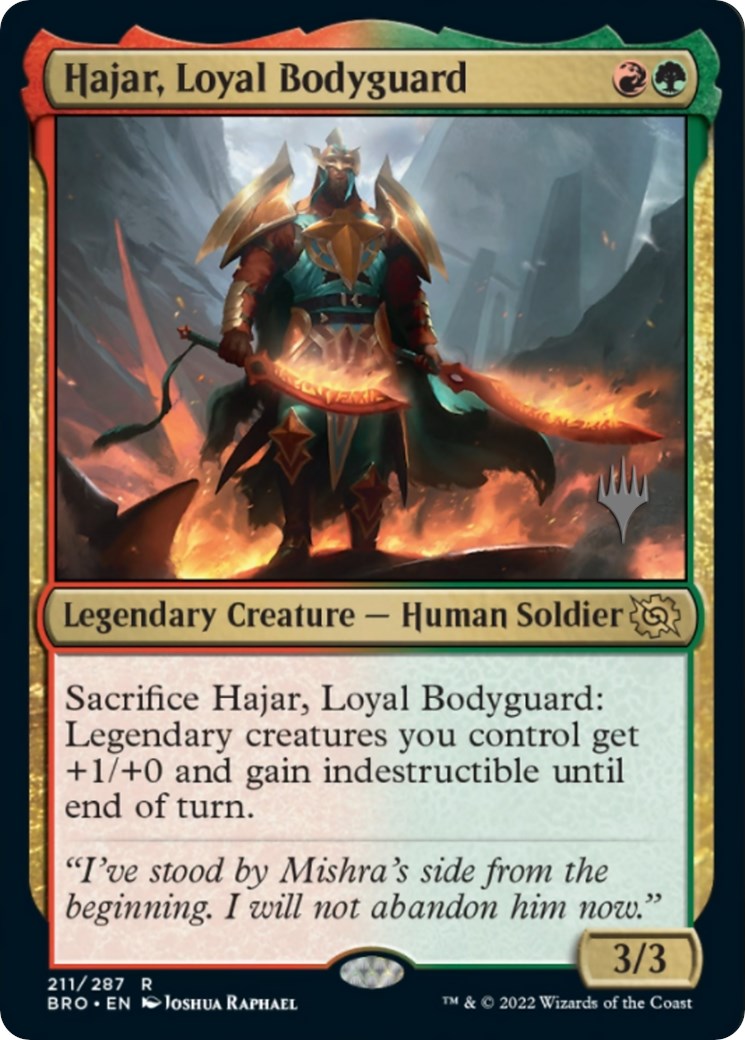 Hajar, Loyal Bodyguard (Promo Pack) [The Brothers' War Promos] | The Gaming-Verse