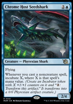 Chrome Host Seedshark (Promo Pack) [March of the Machine Promos] | The Gaming-Verse