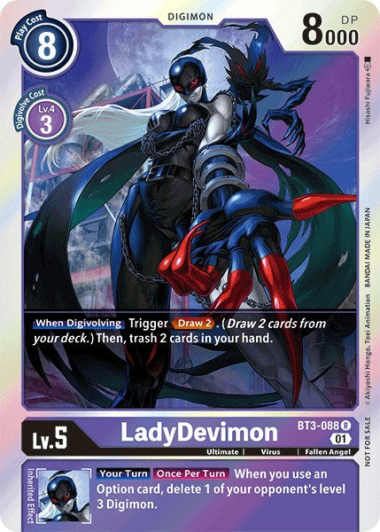 LadyDevimon [BT3-088] (Official Tournament Pack Vol.4) [Release Special Booster Promos] | The Gaming-Verse