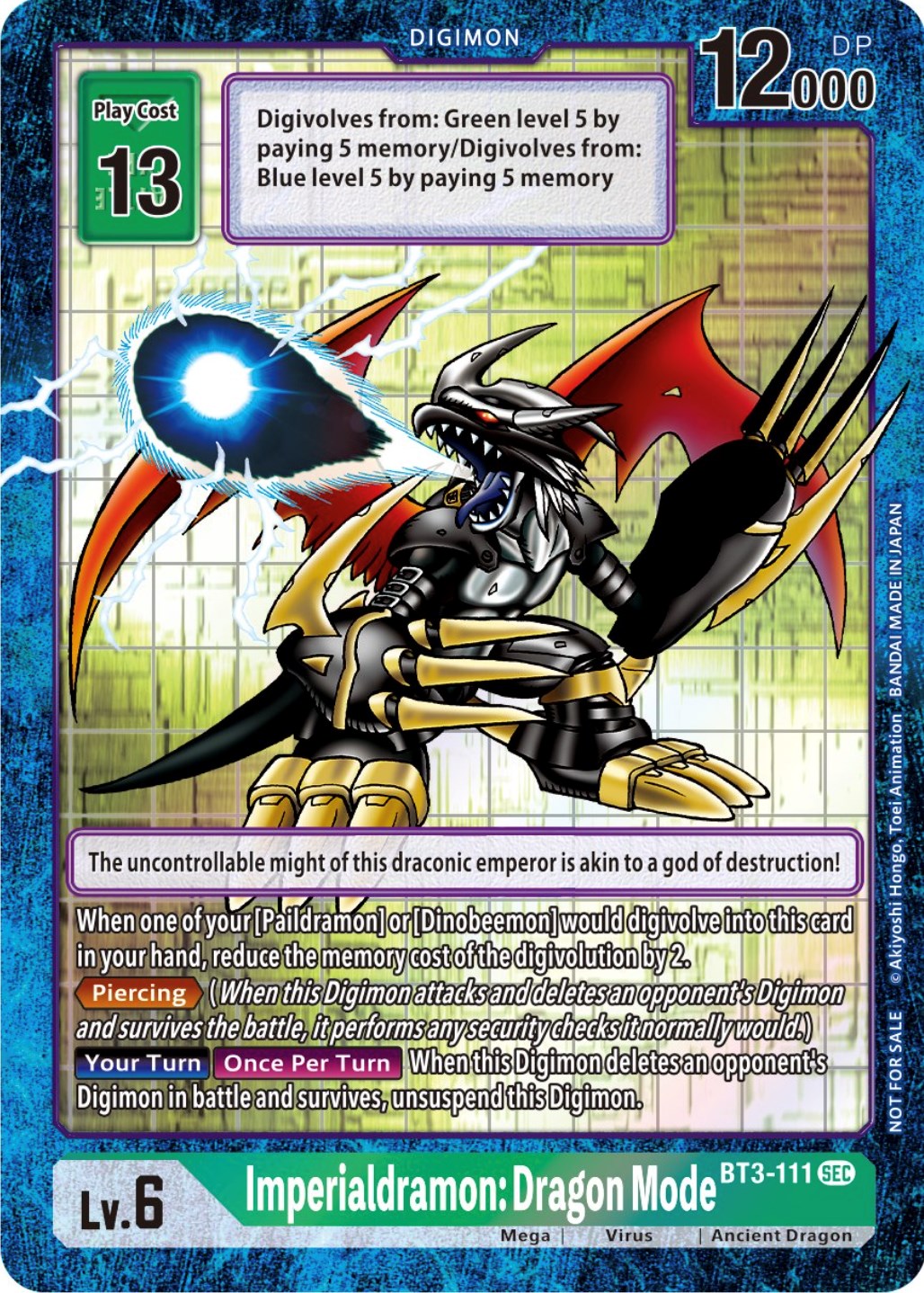 Imperialdramon: Dragon Mode [BT3-111] (Alternate Art) [Draconic Roar] | The Gaming-Verse