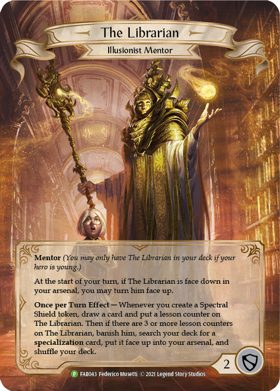 The Librarian [FAB043] (Promo)  Rainbow Foil | The Gaming-Verse