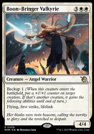 Boon-Bringer Valkyrie (Promo Pack) [March of the Machine Promos] | The Gaming-Verse