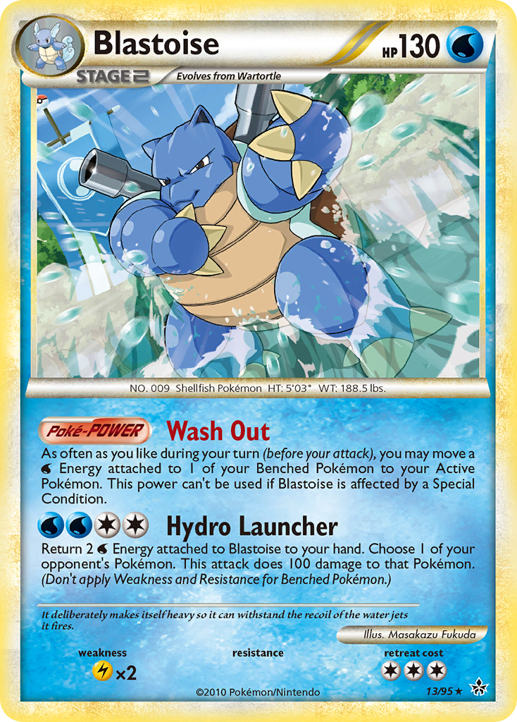 Blastoise (13/95) [HeartGold & SoulSilver: Unleashed] | The Gaming-Verse