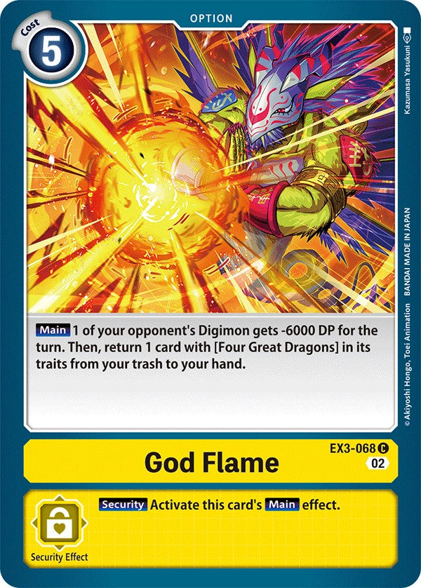 God Flame [EX3-068] [Draconic Roar] | The Gaming-Verse