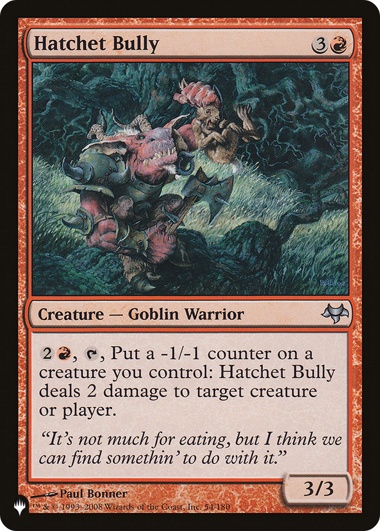 Hatchet Bully [The List Reprints] | The Gaming-Verse