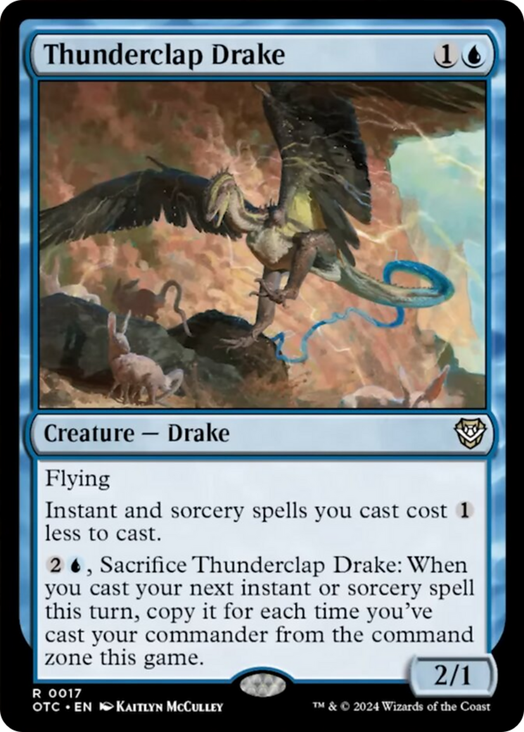 Thunderclap Drake [Outlaws of Thunder Junction Commander] | The Gaming-Verse