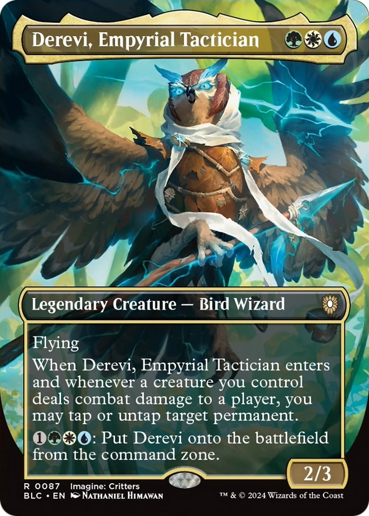 Derevi, Empyrial Tactician (Borderless) [Bloomburrow Commander] | The Gaming-Verse