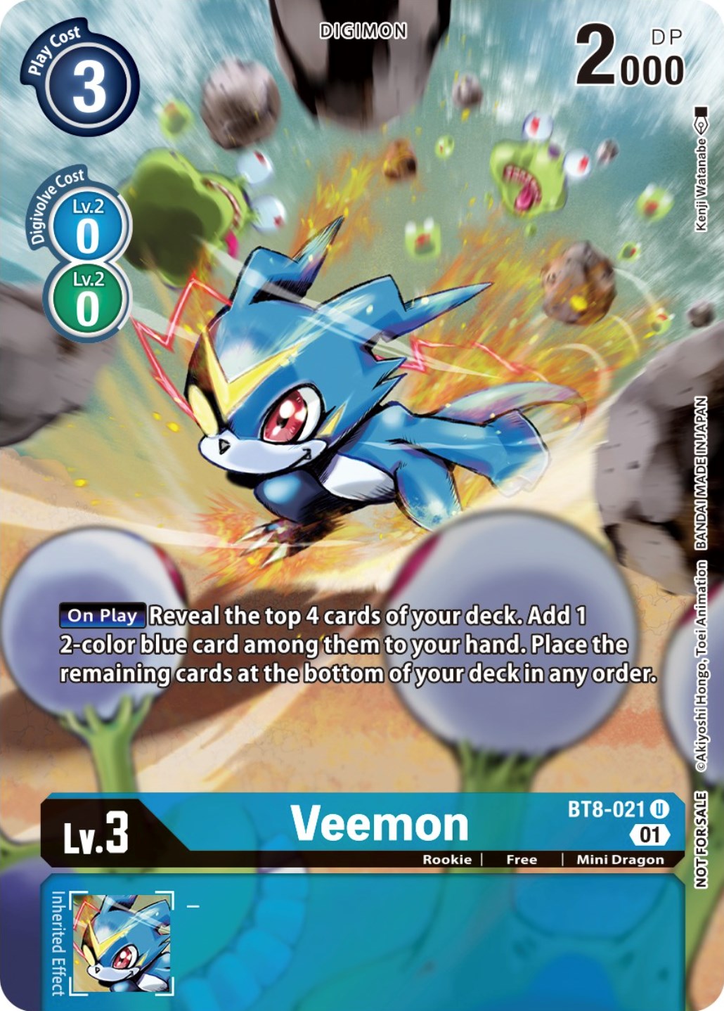 Veemon [BT8-021] (Dimensional Phase Pre-Release Pack) [New Awakening Promos] | The Gaming-Verse