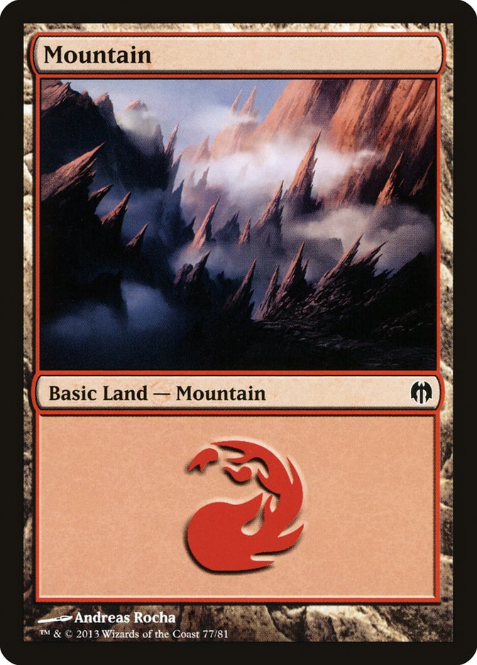 Mountain (77) [Duel Decks: Heroes vs. Monsters] | The Gaming-Verse