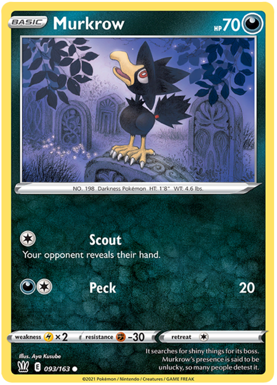 Murkrow (093/163) [Sword & Shield: Battle Styles] | The Gaming-Verse