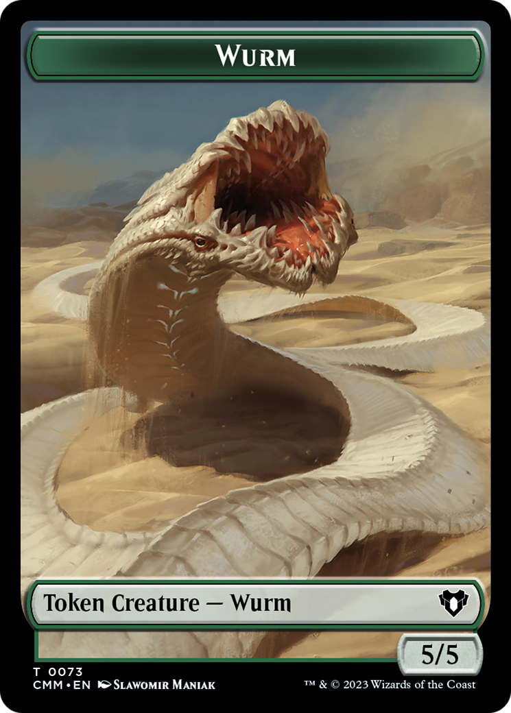 Wurm // Spider Double-Sided Token [Commander Masters Tokens] | The Gaming-Verse