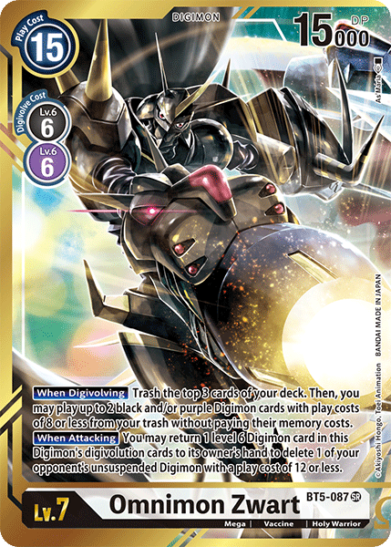 Omnimon Zwart [BT5-087] (Alternate Art - As'Maria) [Battle of Omni] | The Gaming-Verse