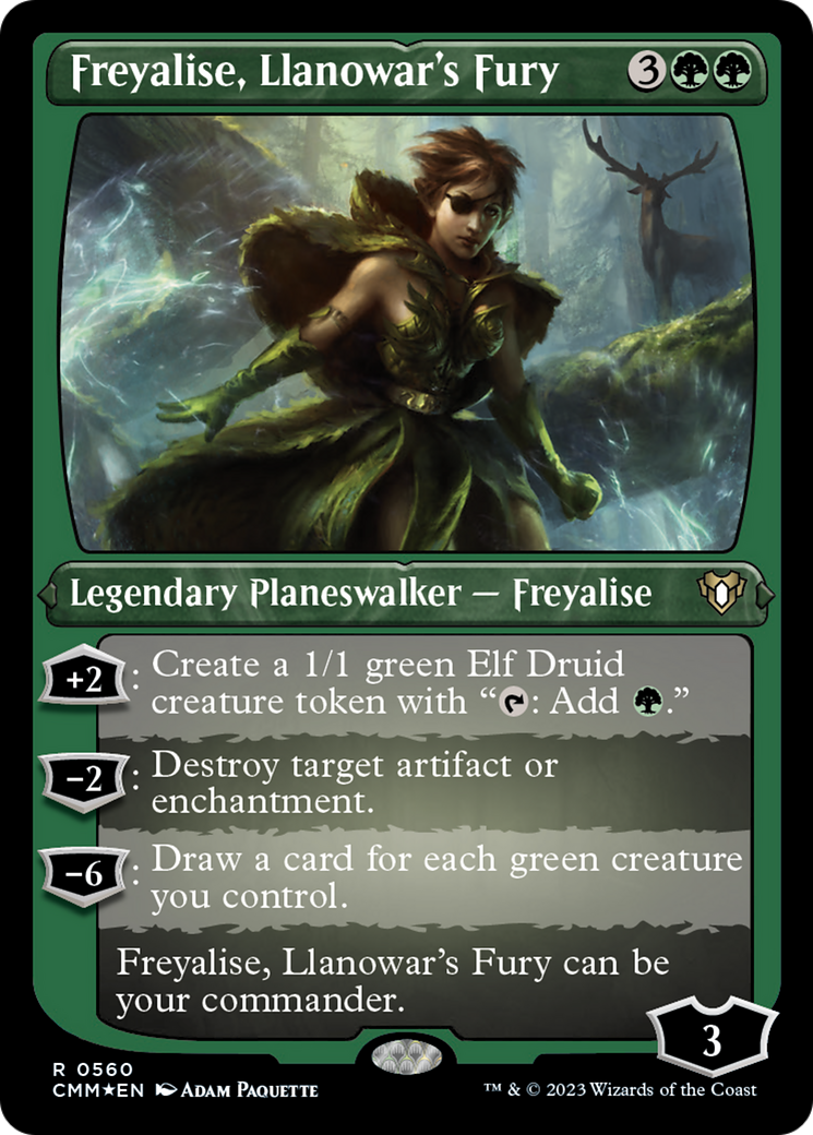 Freyalise, Llanowar's Fury (Foil Etched) [Commander Masters] | The Gaming-Verse