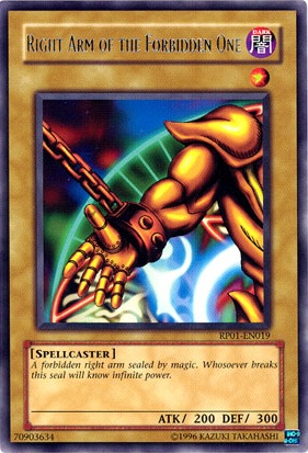 Right Arm of the Forbidden One [RP01-EN019] Rare | The Gaming-Verse