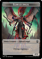 Copy (Ripple Foil) // Eldrazi Angel Double-Sided Token [Modern Horizons 3 Commander Tokens] | The Gaming-Verse