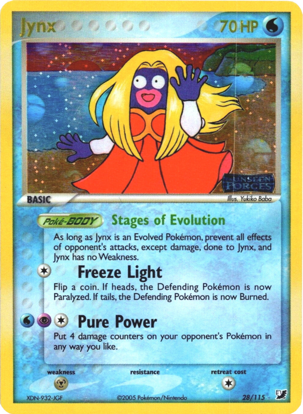 Jynx (28/115) (Stamped) [EX: Unseen Forces] | The Gaming-Verse