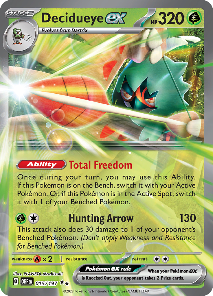 Decidueye ex (015/197) [Scarlet & Violet: Obsidian Flames] | The Gaming-Verse