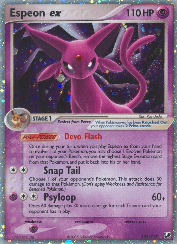 Espeon ex (102/115) [EX: Unseen Forces] | The Gaming-Verse