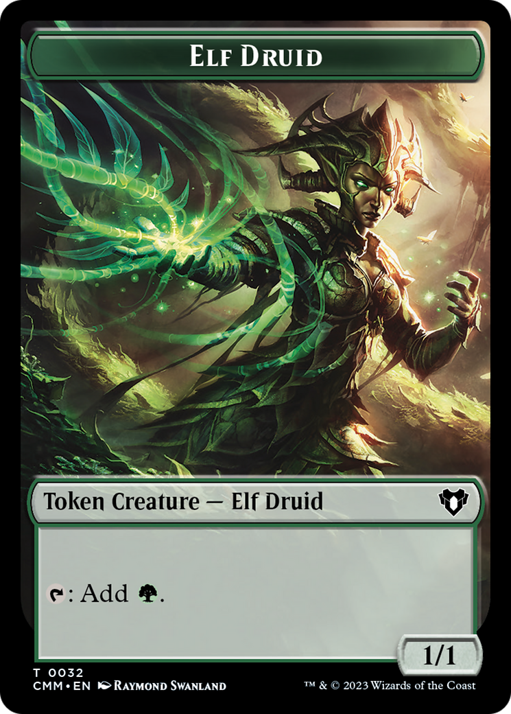 Servo // Elf Druid Double-Sided Token [Commander Masters Tokens] | The Gaming-Verse