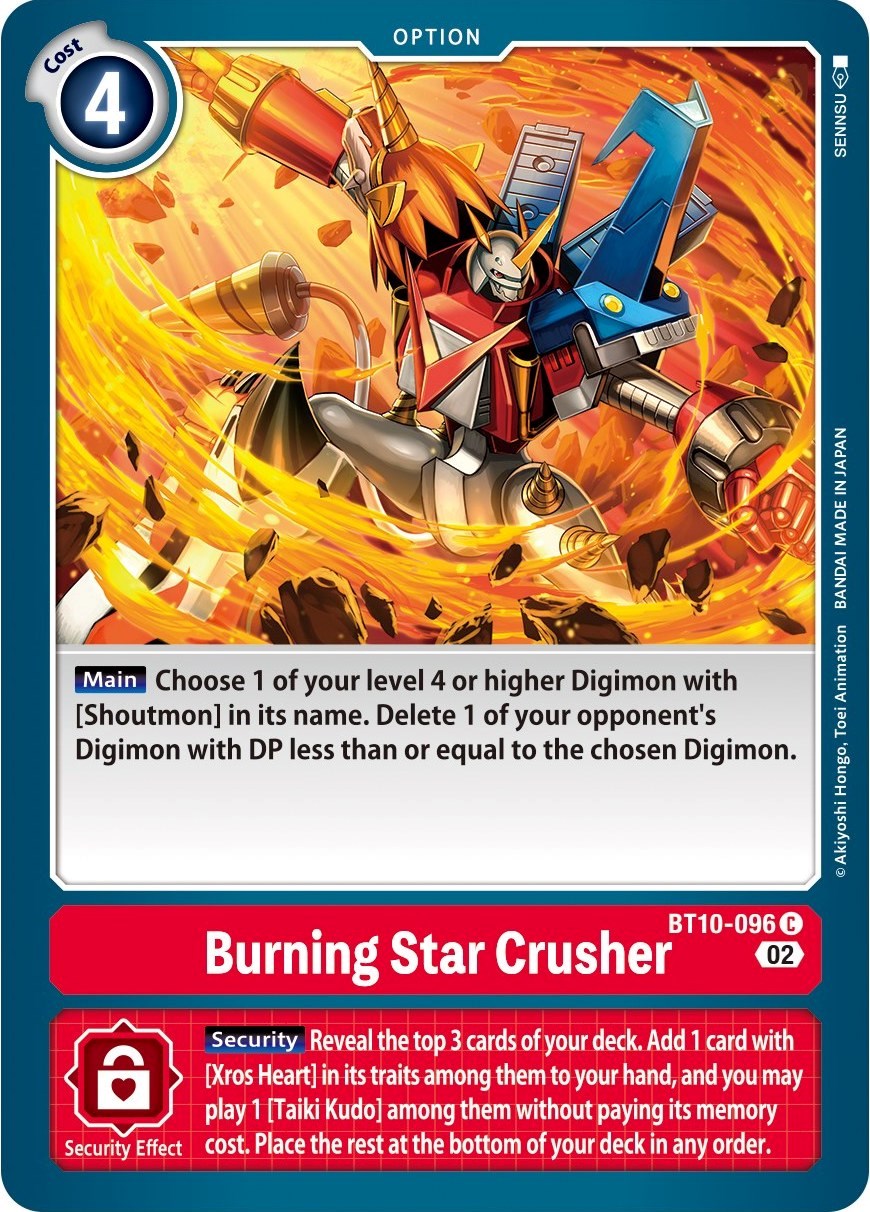 Burning Star Crusher [BT10-096] [Xros Encounter] | The Gaming-Verse