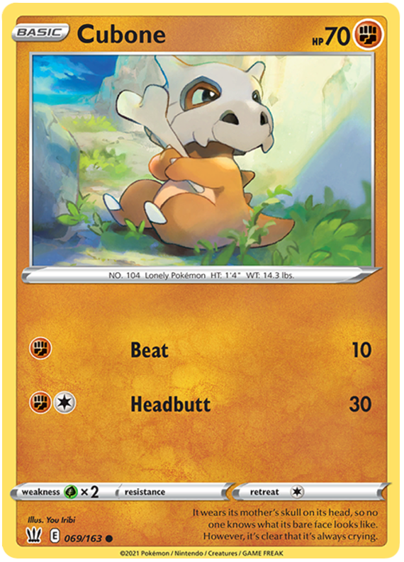 Cubone (069/163) [Sword & Shield: Battle Styles] | The Gaming-Verse