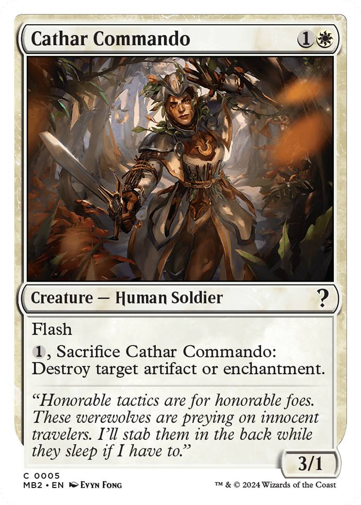 Cathar Commando (White Border) [Mystery Booster 2] | The Gaming-Verse