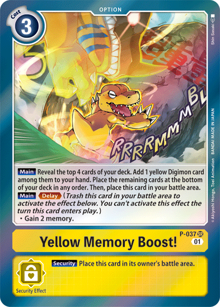 Yellow Memory Boost! [P-037] [Promotional Cards] | The Gaming-Verse