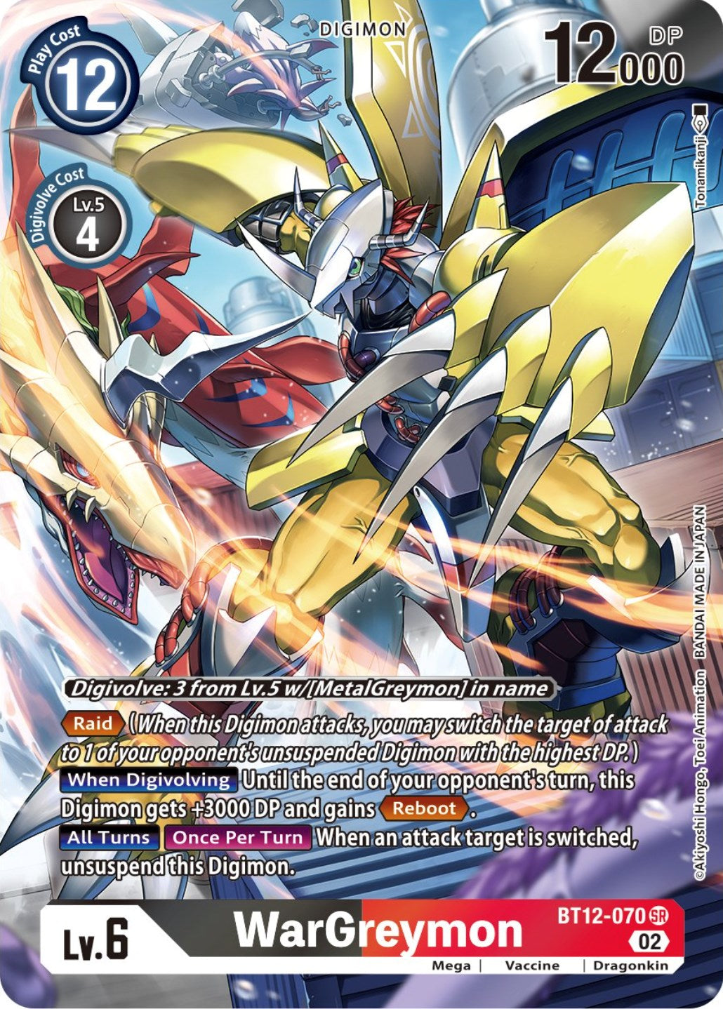 WarGreymon [BT12-070] (Alternate Art) [Across Time] | The Gaming-Verse