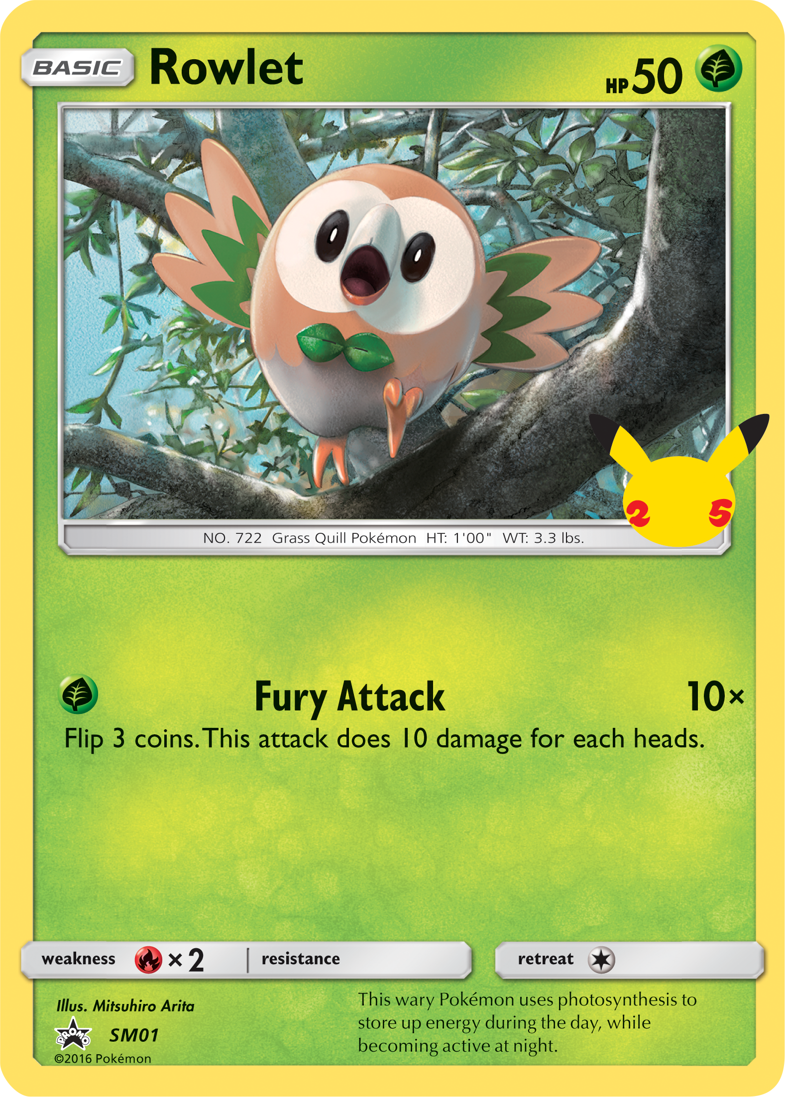 Rowlet (SM01) (Jumbo Card) [First Partner Pack] | The Gaming-Verse