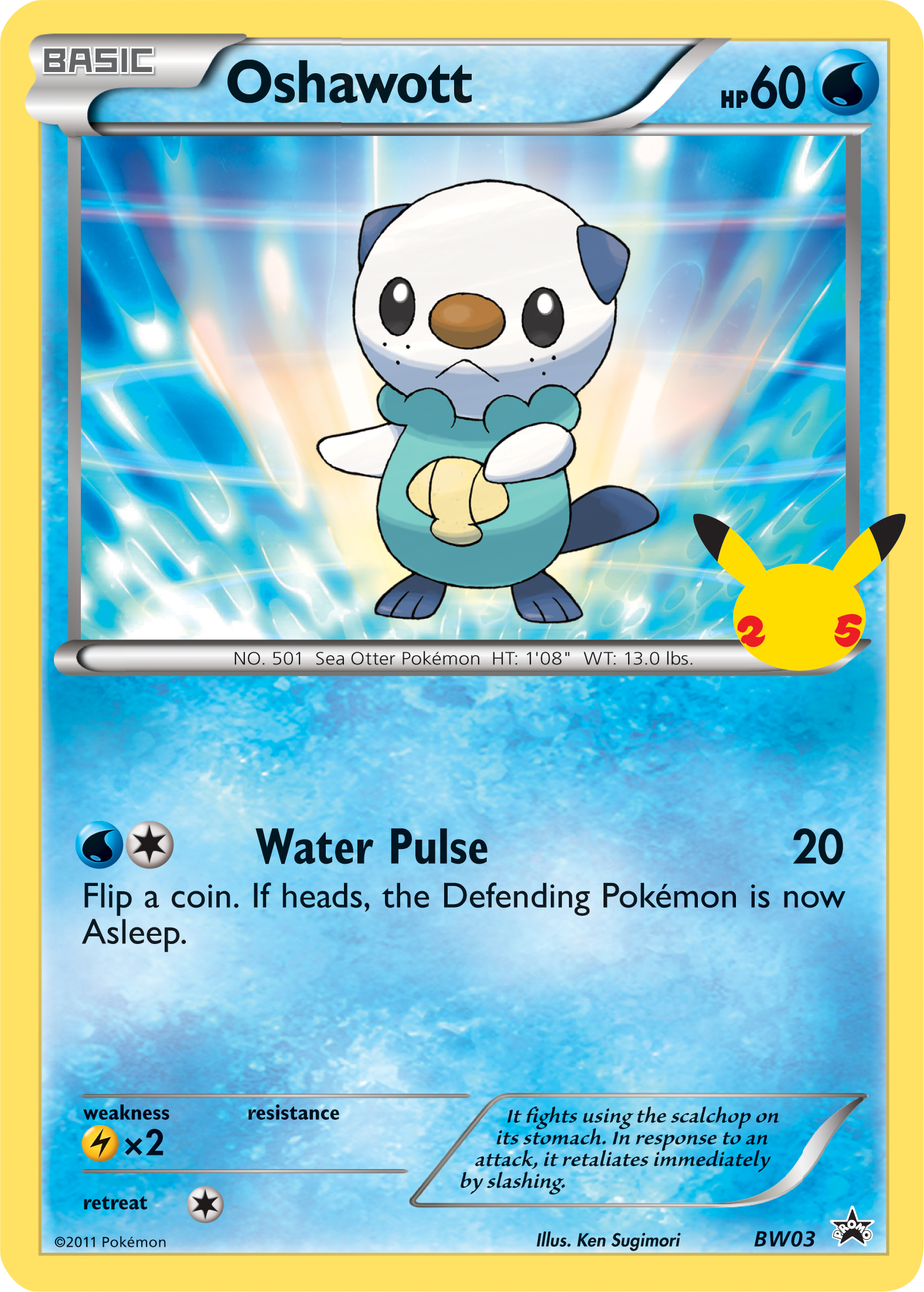 Oshawott (BW03) (Jumbo Card) [First Partner Pack] | The Gaming-Verse