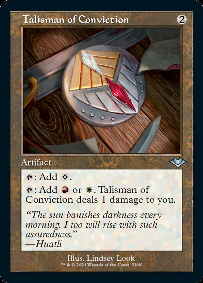 Talisman of Conviction (Retro Foil Etched) [Modern Horizons] | The Gaming-Verse