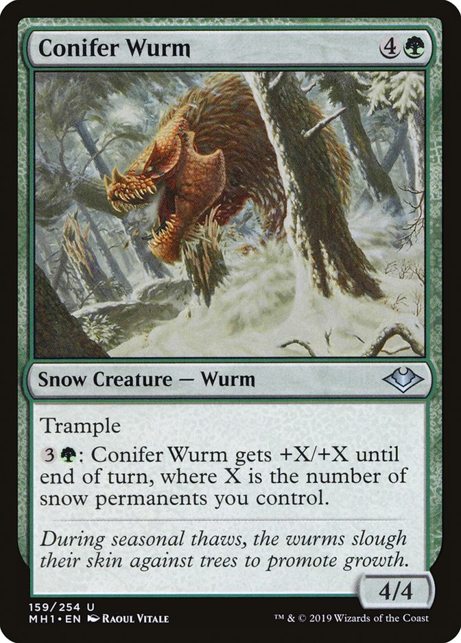 Conifer Wurm [Modern Horizons] | The Gaming-Verse